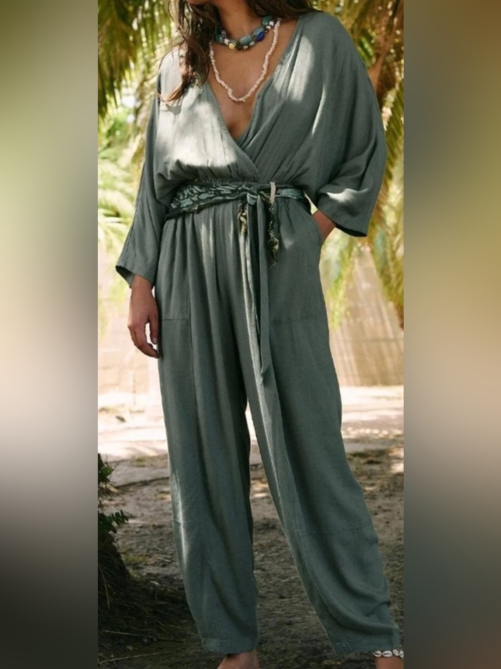 Free People Khai One-Piece Flowy Lightweight Jumpsuit